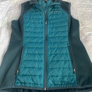 Eddie Bauer Teal Quilted & Softshell Women's Vest